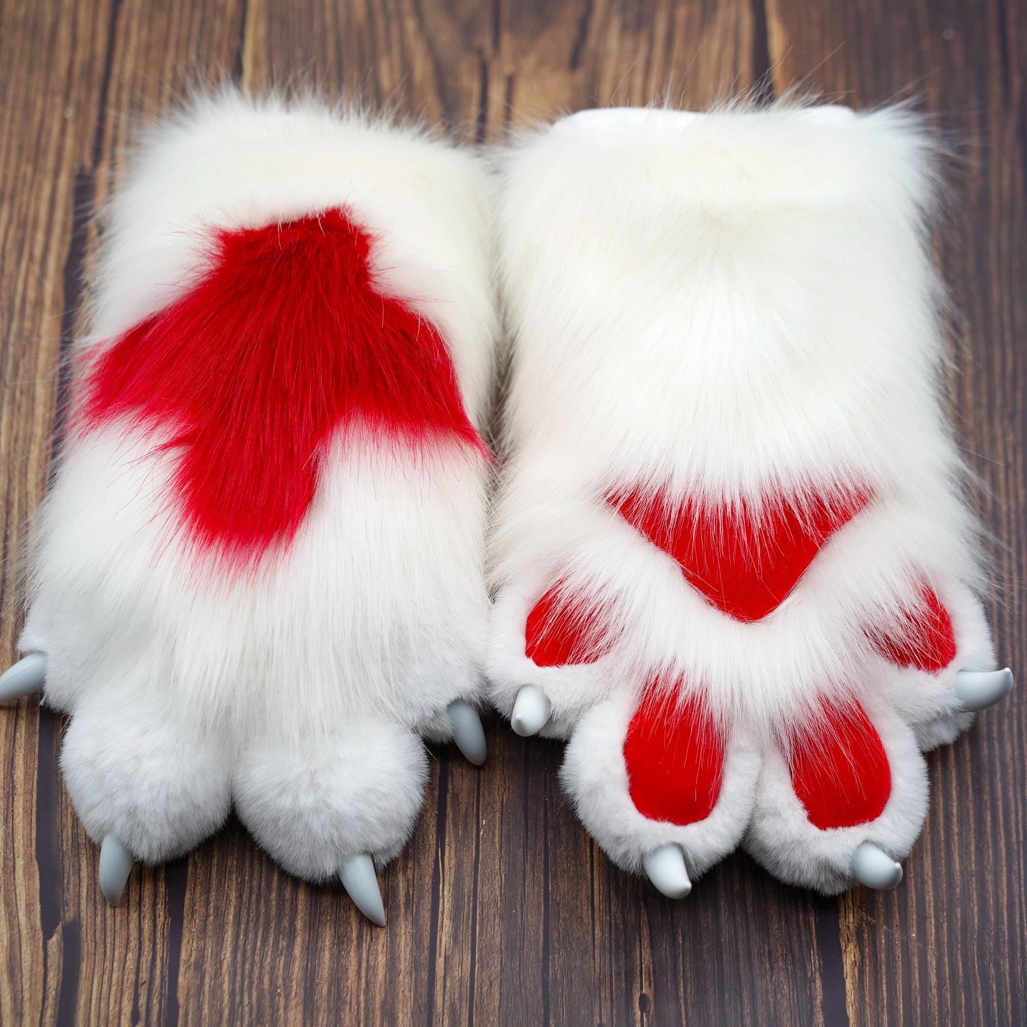 Halloween Fursuit Handpaws Spooky Animal Paws Werewolf Costume Gloves for Adults & Teens animal paws themed-party