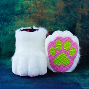 fursuit foot, feet paws, Halloween gift for kids, kemono toony kigurumi realistic , furry shoes paws, petplay furry shoes fox cat dog tiger
