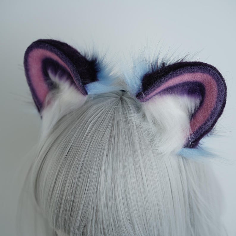 Anime Tiger Cosplay Furry Ears and Tail - Soft Faux Fur Animal Costume ...