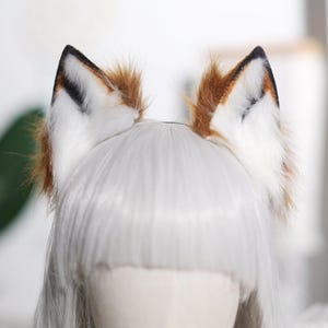 Yellow-brown Wolf Ear and Tail Set,realistic Faux Fur Fox Ear, Custom ...