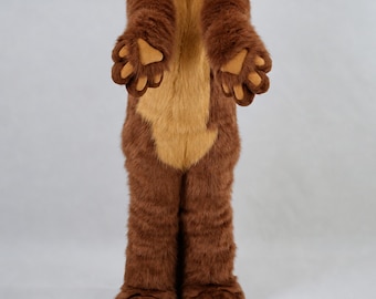Handmade Fursuit body, Brown Animatronic bear Bodysuit without Head, Toy-Inspired Bear Character, Horror Game Bunny