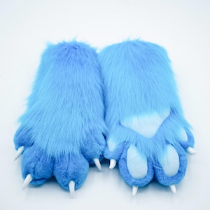 Niedliche Fursuit Pfoten mit 4 Fingern, Günstige Katzen Handschuhe, Kuschelige Fursuit Handschuhe, Handgefertigte Furry Pfoten, Kunstpelz Pfoten Handschuhe, Kawaii Geschenk