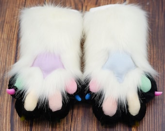 Benutzerdefinierte Kunstfell Pfoten | Pelzige Fandom Cosplay Handschuhe | Anthro Tier Zubehör
