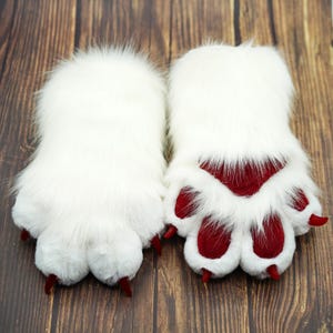Fursona Paws - Premium Faux Fur Character Hands for FurCon, Teen Cosplay & Halloween Animal Costumes