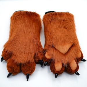 Teen Fursuit Pfoten | Kunstpelz Convention Handpfoten | Pelzigen Fandom Accessoires | Benutzerdefinierte Madeanimal Paws, pelzige Konvention Cosplay Kostüm Pfoten