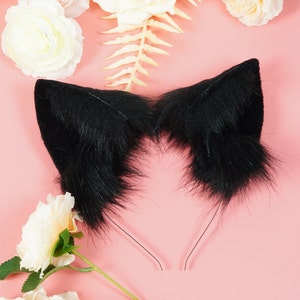 black cat ears black kitty ears black kitten ears cat headband ears faux ears neko ears cosplay ears cat costume kawaii ears kitty cat ears