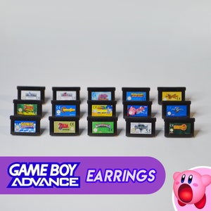 GAME BOY Advance cartridge EARRINGS, new new fanmade (Stainless steel)