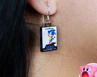 MEGA DRIVE & GENESIS cartridge Earrings, new fanmade (Stainless steel)