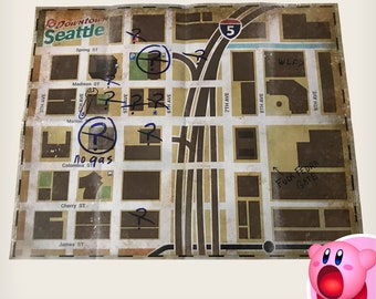 Ellie's SEATTLE MAP The Last of Us Part II, high quality fanmade