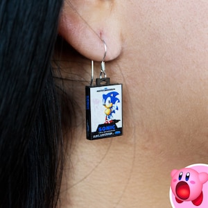 MEGA DRIVE & GENESIS cartridge Earrings, new fanmade (Stainless steel)