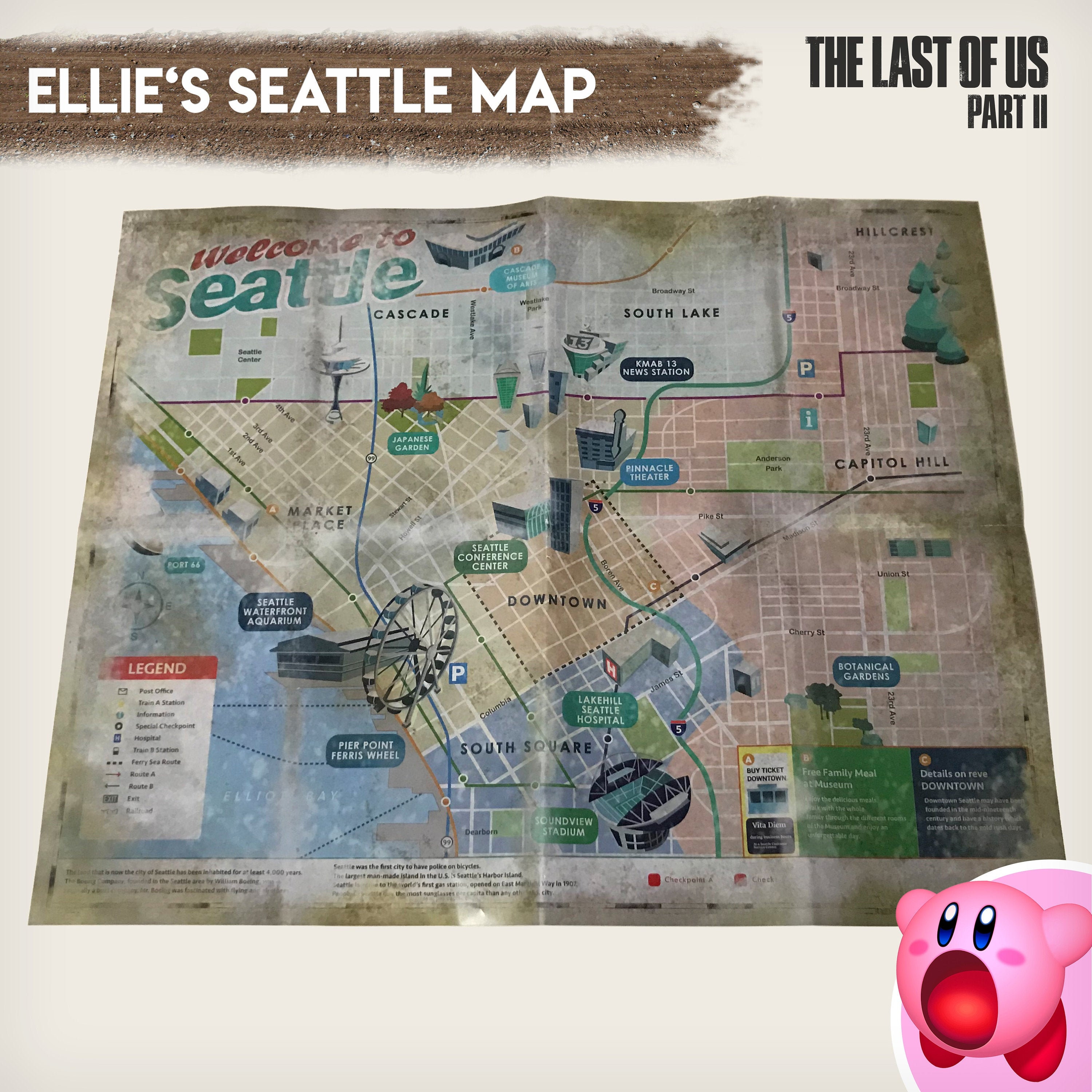 Ellie's SEATTLE MAP the Last of Us Part II High Quality Etsy Ireland