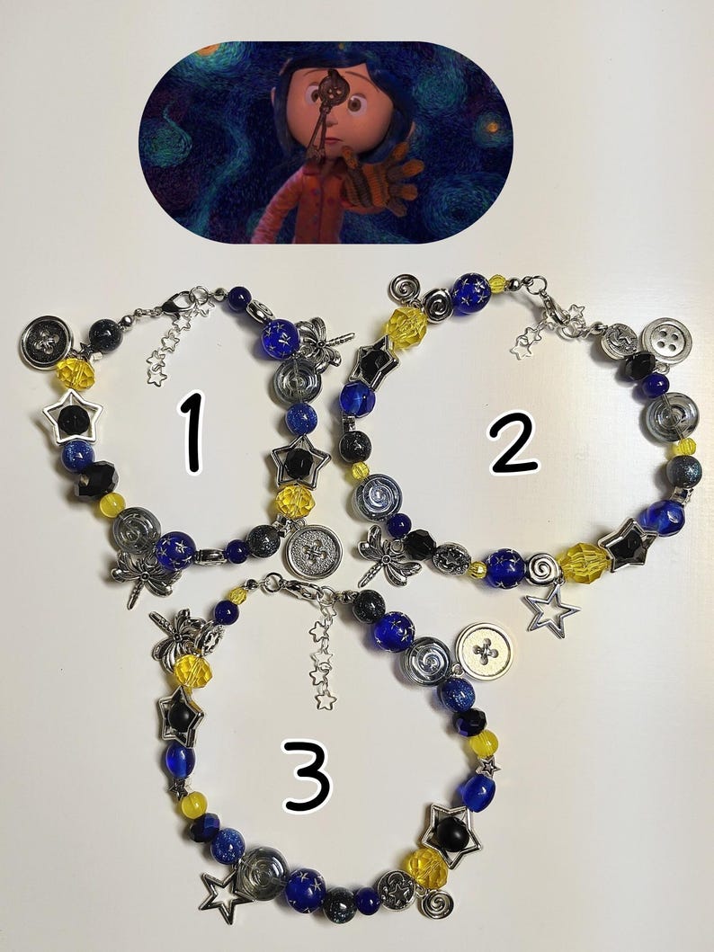 Handmade Coraline Inspired Bracelets Etsy