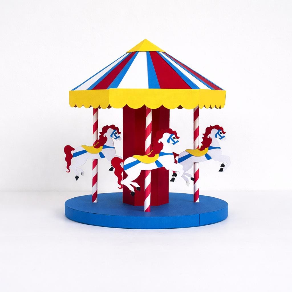 Circus Carousel, Circus Centerpiece, Circus Birthday Party, Carnival Party, Circus, Carnival Centerpiece, Circus Party, Carnival Birthday