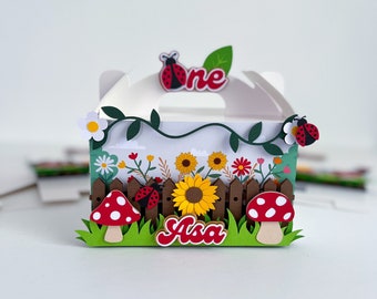 Garden Ladybug Favor Boxes, Ladybug Party, Ladybug Favors, Whimsical Garden Party, Garden Party, Enchanted Party Boxes, Little Ladybug
