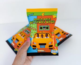 90s Theme Chip Bags, 90s Chip Bags, 90s Prince Chip Bags, Retro Chip Bags, Custom Chip Bags, Personalized Chip Bags, 90s Party, Retro Party
