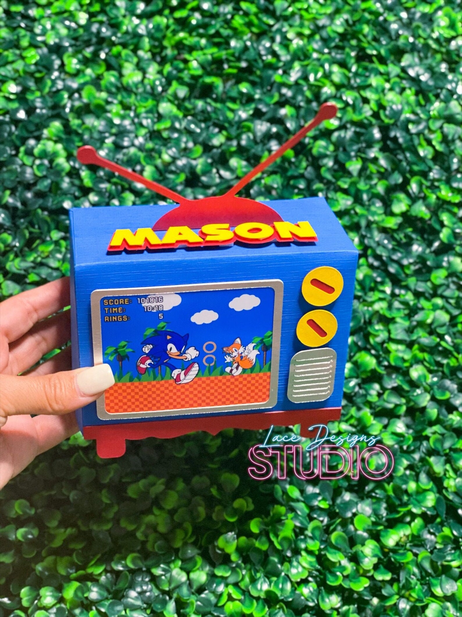 Sonic Favor Box Sonic Party Favor Sonic Treat Box Birthday Etsy