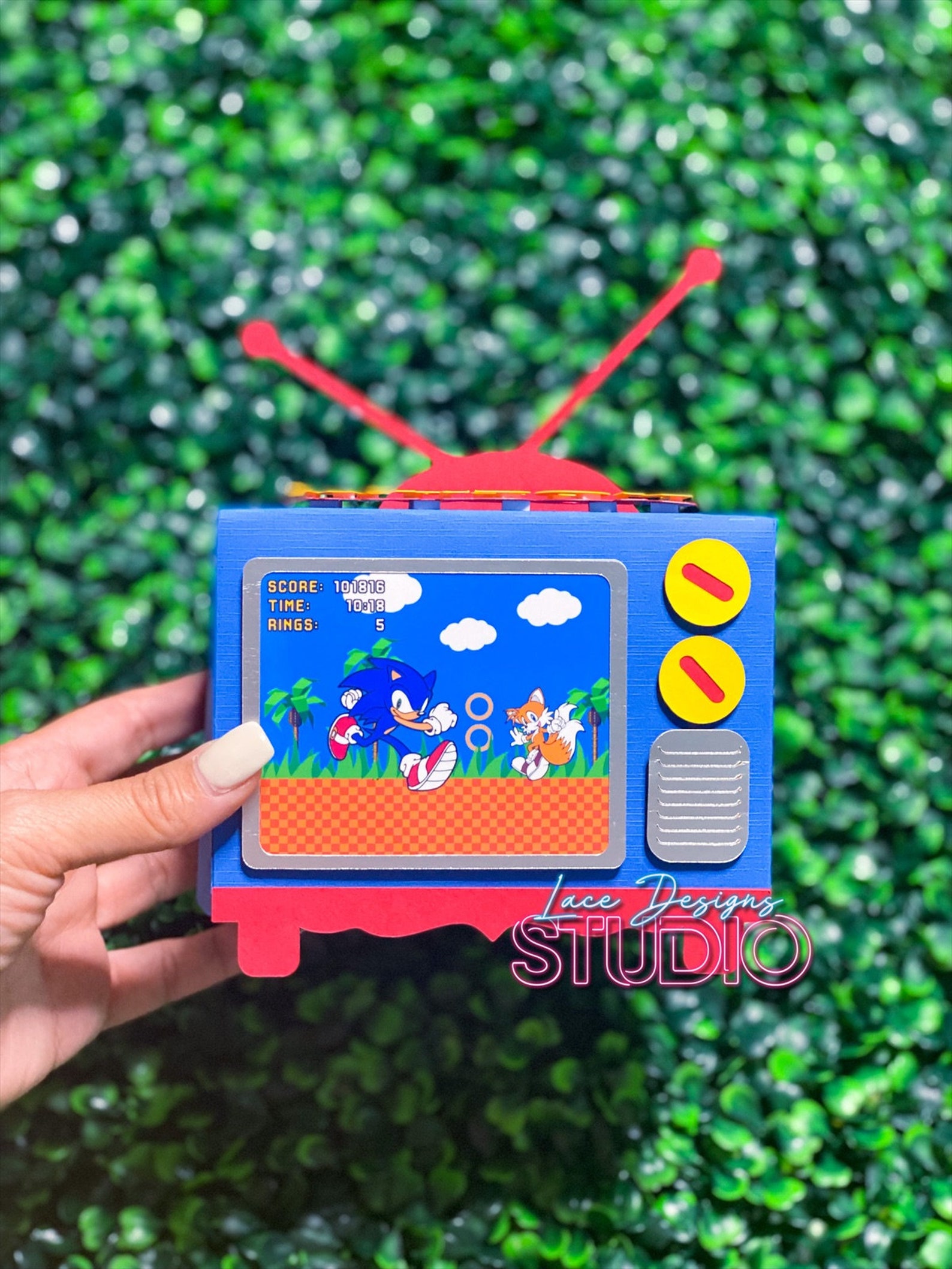 Sonic Favor Box Sonic Party Favor Sonic Treat Box Birthday Etsy