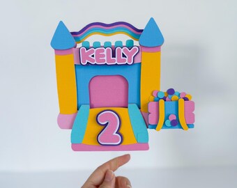 Lets Have a Ball, Bouncy House Cake Topper, Its a Ball to be One, Its a Ball to be Two, Ball Pit Birthday, Bouncy Ball Cake Topper, Ball Pit