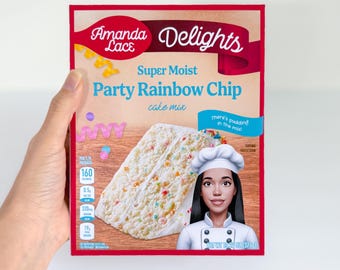 Custom Cake Mix, Cake Mix Box, Personalized Cake Mix Box, Gift Ideas, Party Favors, Custom Party Favors, Cake Mix, Gift Box, Wedding Favors