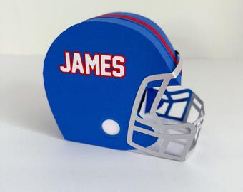 Football Favor Box, Helmet Favor Box, Football Centerpiece, Football Party, Football Decor, Sports Centerpiece, Touchdown Party, Sports Box