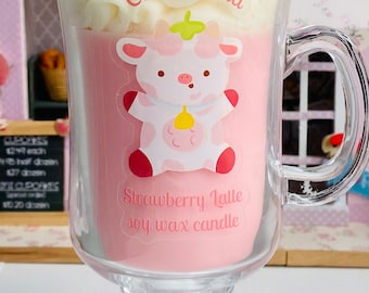 Strawberry Latte Soy Wax Candle