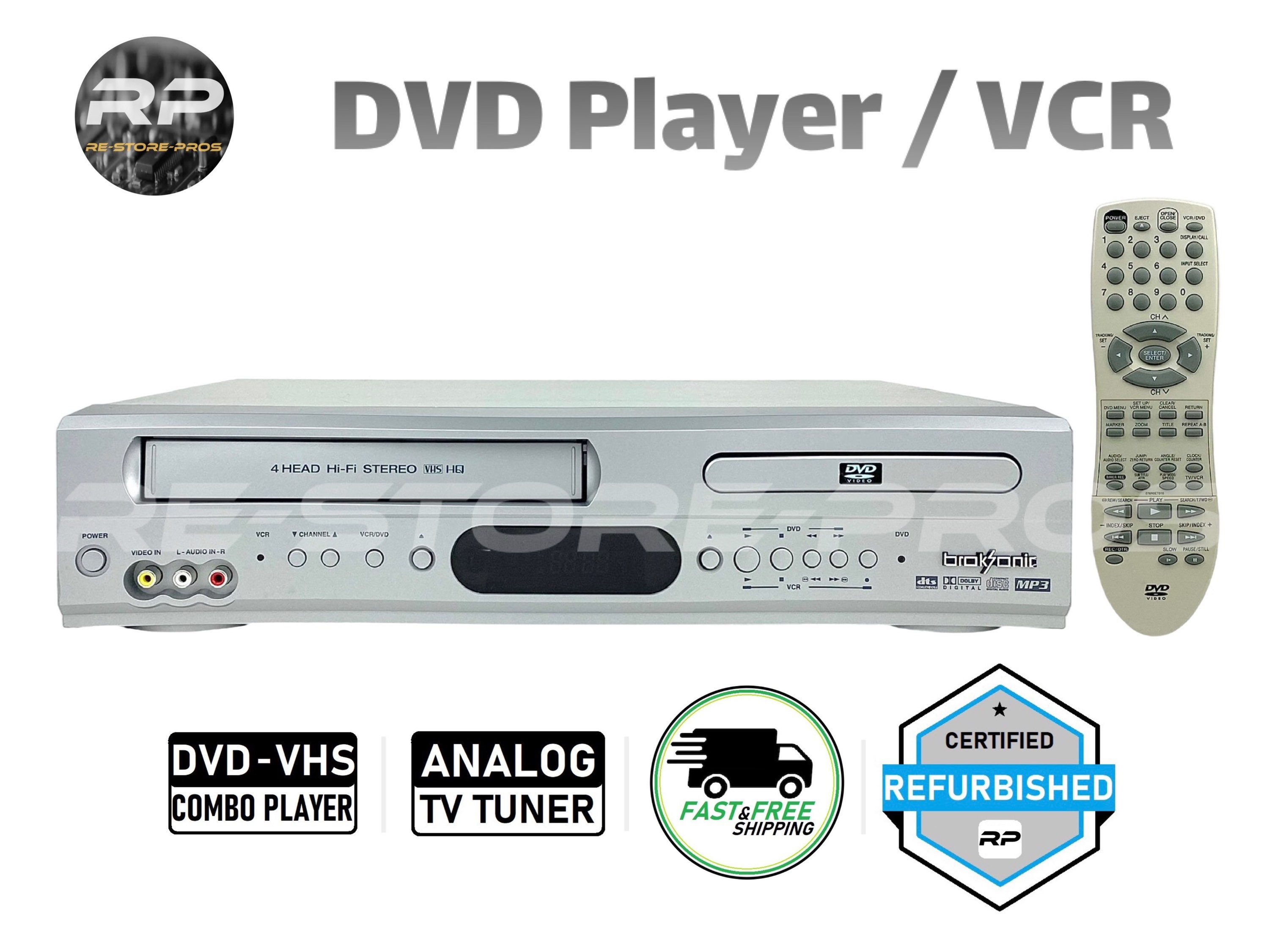 Broksonic DVCR810 Dvd Vcr Combo Player Vhs 4head Hifi Etsy