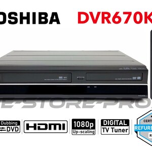 Refurbished Toshiba Dvr670ku Dvd Vcr Combo Player Recorder Etsy
