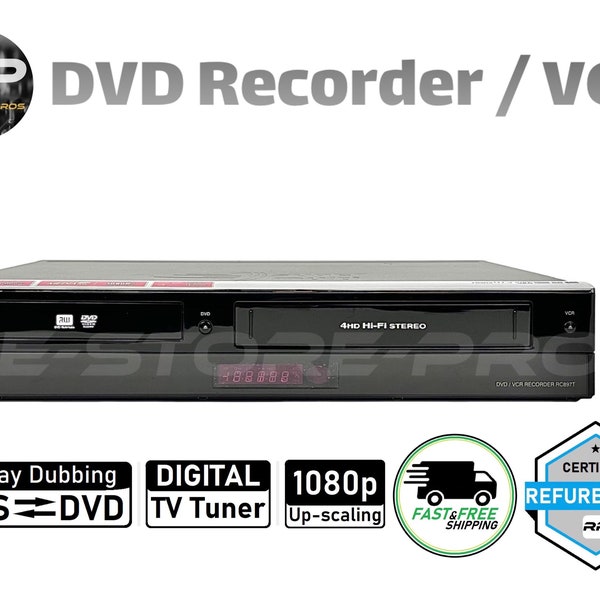 LG RC897T DVD VCR Combo Player Recorder | Transfers Vhs to Dvd | HDMi | 1080p Upscaling | Digital Tv Tuner | Free Shipping