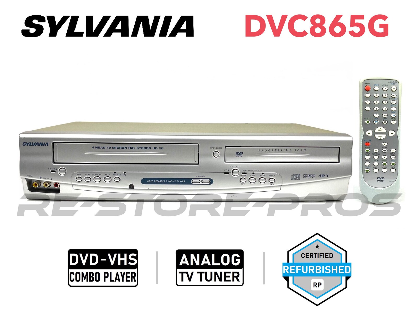 REFURBISHED Sylvania DVC865G Dvd Vcr Combo Player Vhs HiFi Etsy