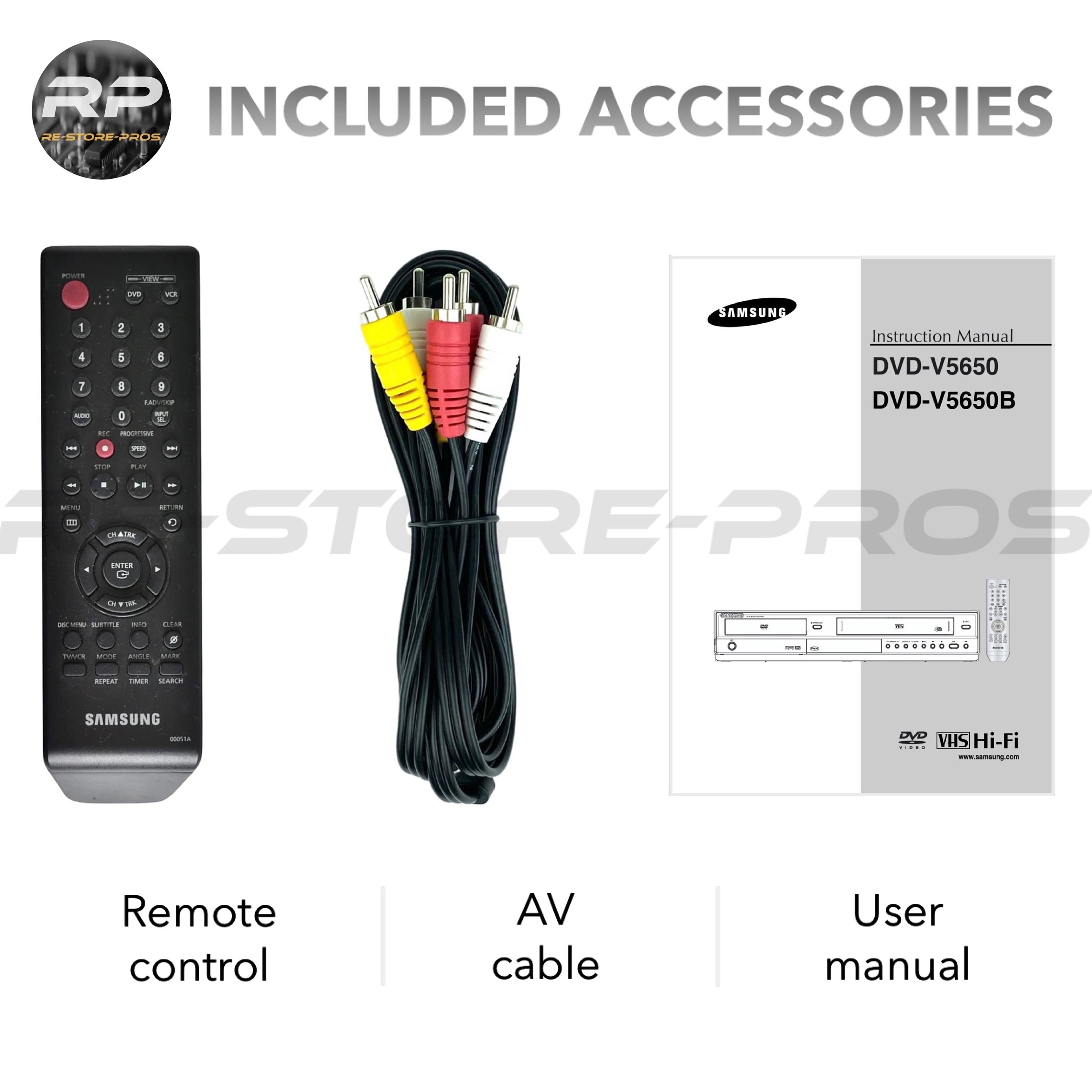 Samsung DVDV5650 Dvd Vcr Combo Player Vhs Hifi Stereo Analog TV Tuner