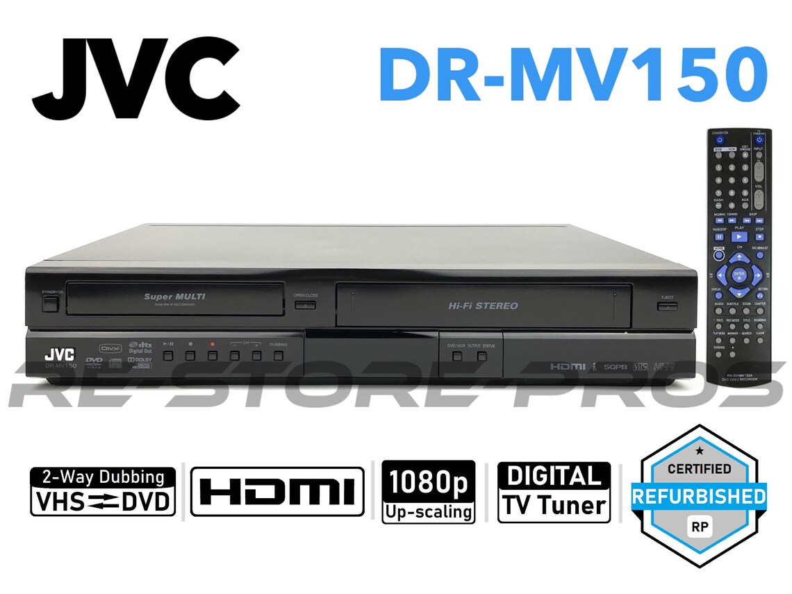 REFURBISHED JVC DR-MV150 Dvd-Vcr Combo Player Vhs to Dvd | Etsy