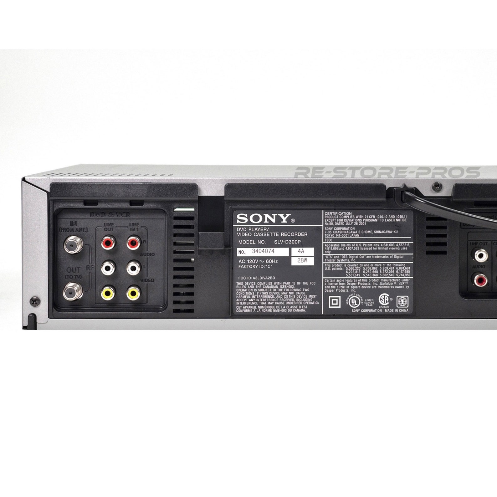 Sony SLV-D-300P DVD VCR Combo Player