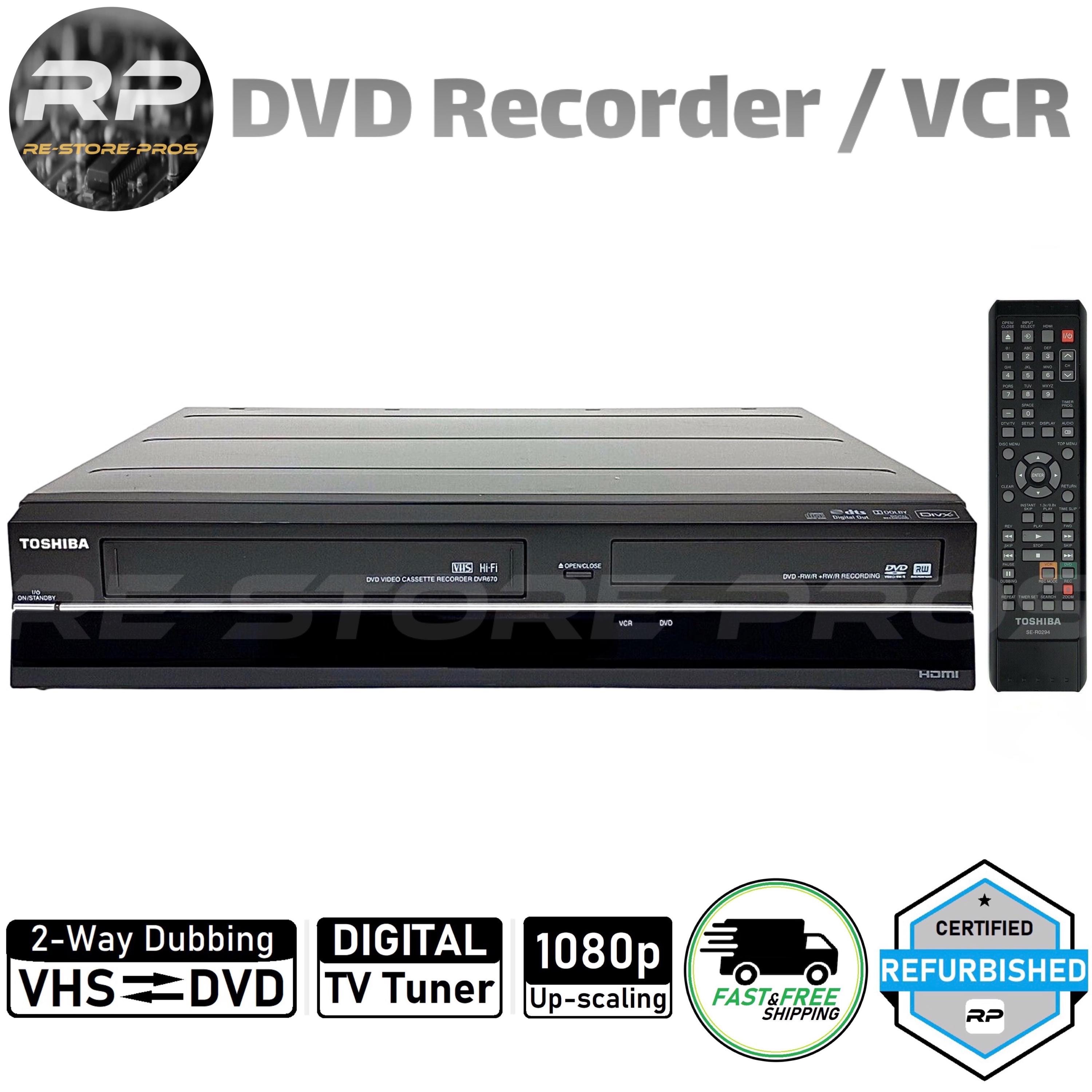 Toshiba DVR670KU DVD Recorder VCR Combo Vhs to Dvd Recording HDMI