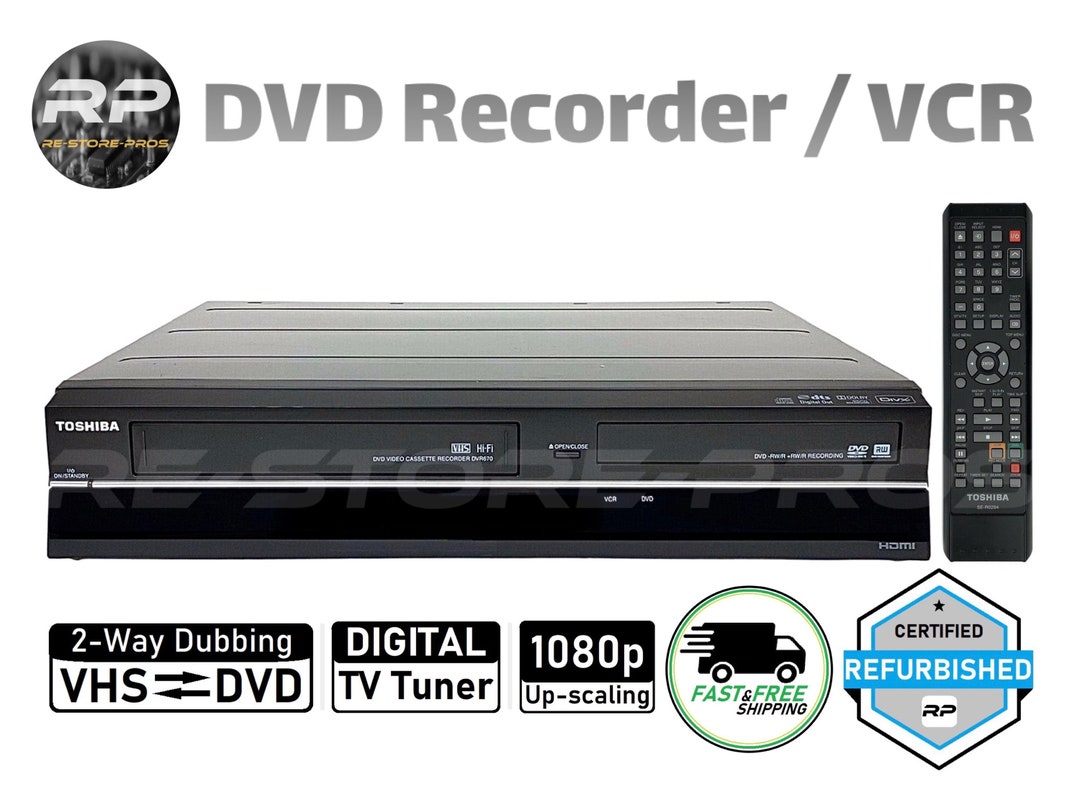 Toshiba DVR670KU DVD VCR Combo Player Recorder Transfers Vhs to Dvd HDMI 1080p Digital Tv Tuner