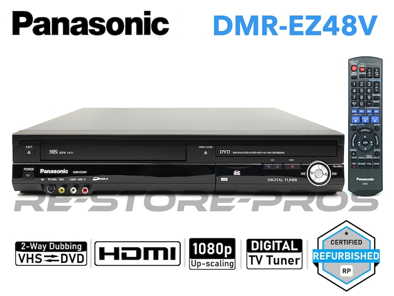 REFURBISHED Panasonic DMREZ48V Dvd Vcr Combo Player Recorder Etsy