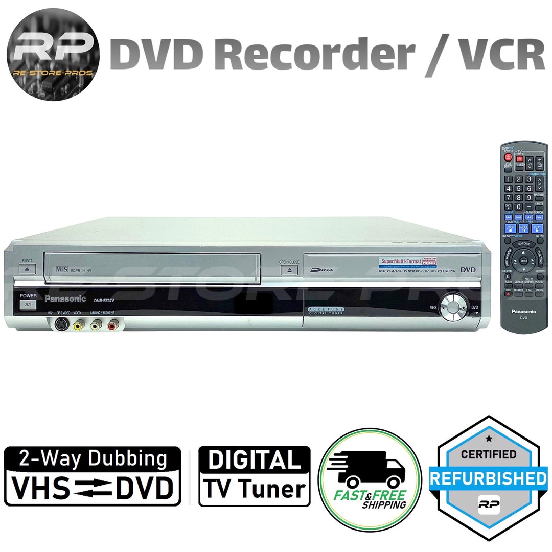 Panasonic DMR-EZ37V DVD VCR Combo Vhs to Dvd Recorder Digital Tv
