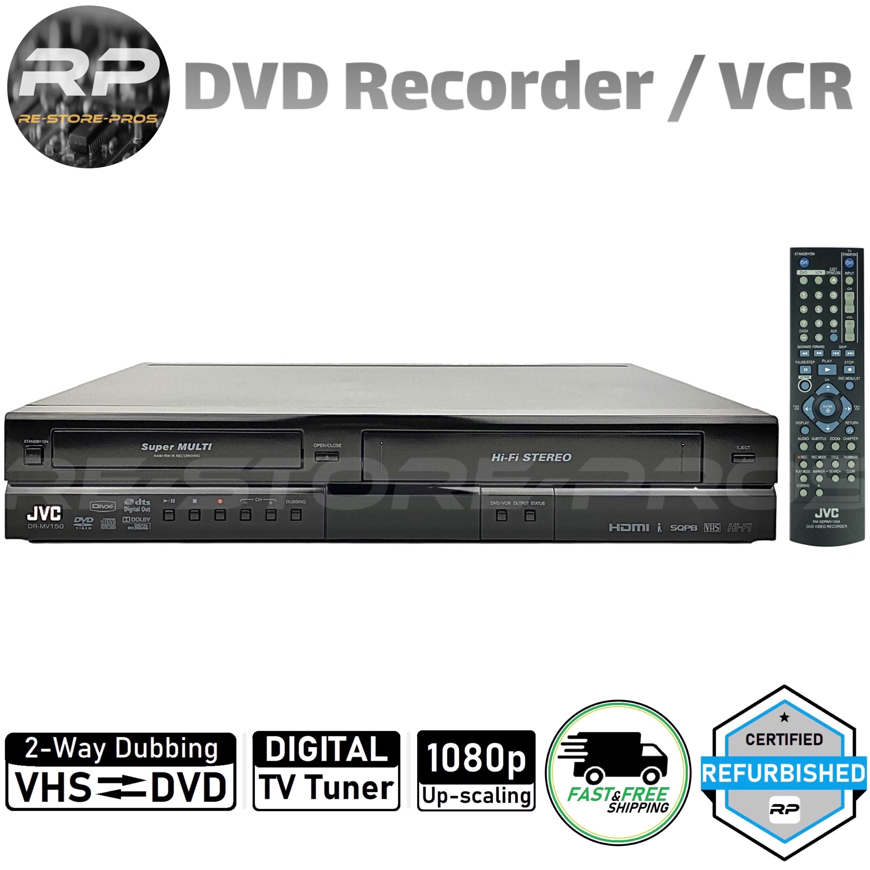 JVC DR-MV150 Dvd Recorder Vcr Combo Player Vhs to Dvd Recording