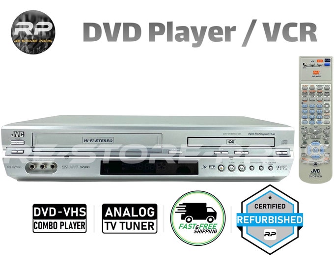 Magnavox DVD VCR Combo VHS Player Recorder w/ Remote & 3 Disney VHS
