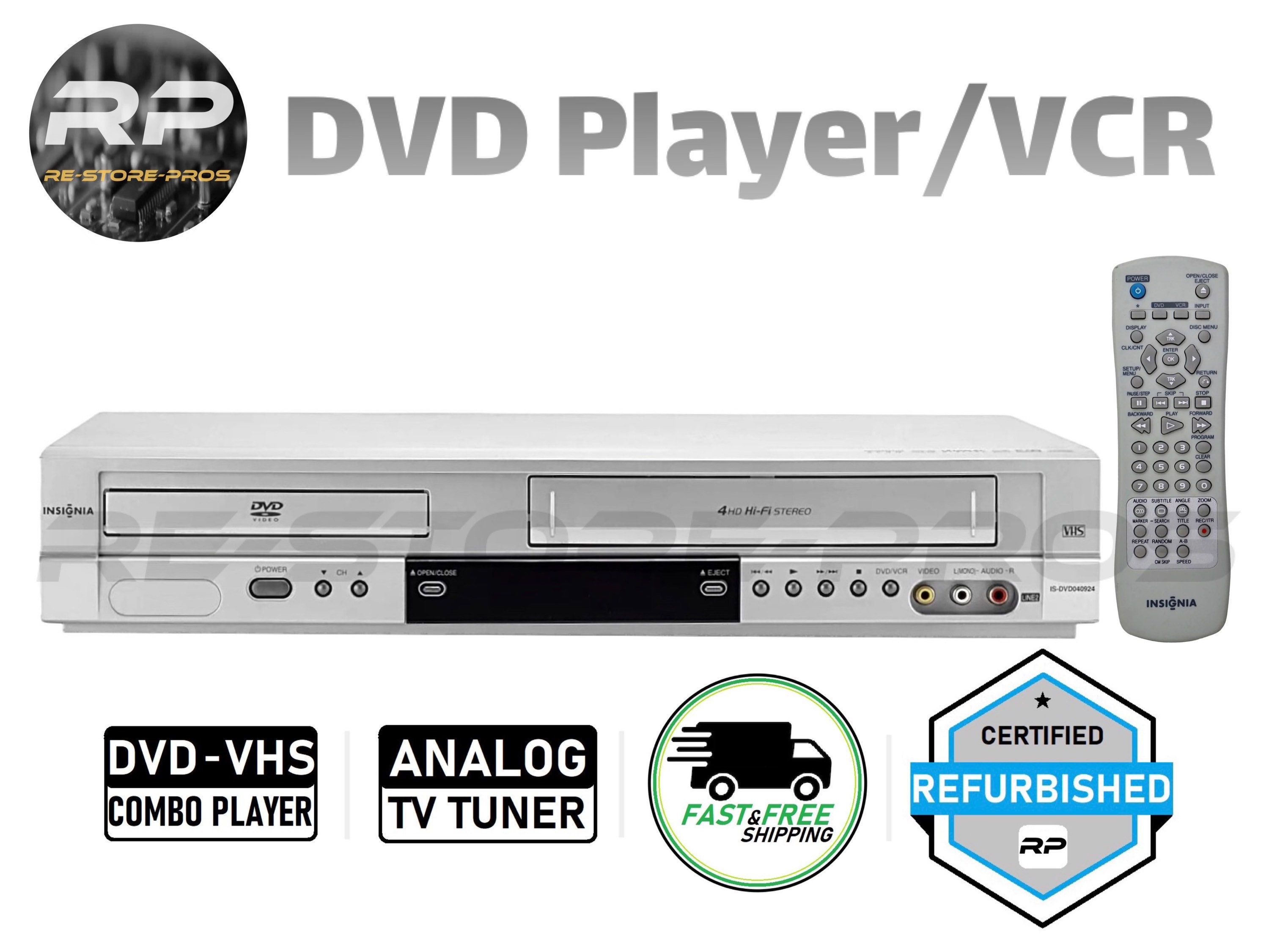 Insignia ISDVD040924A Dvd Vcr Combo Player Vhs Hifi Etsy