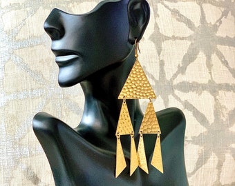 Triangular Geometric Statement Earrings