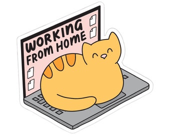 Working From Home Sticker