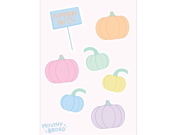 Pastel Pumpkin Sticker Sheet