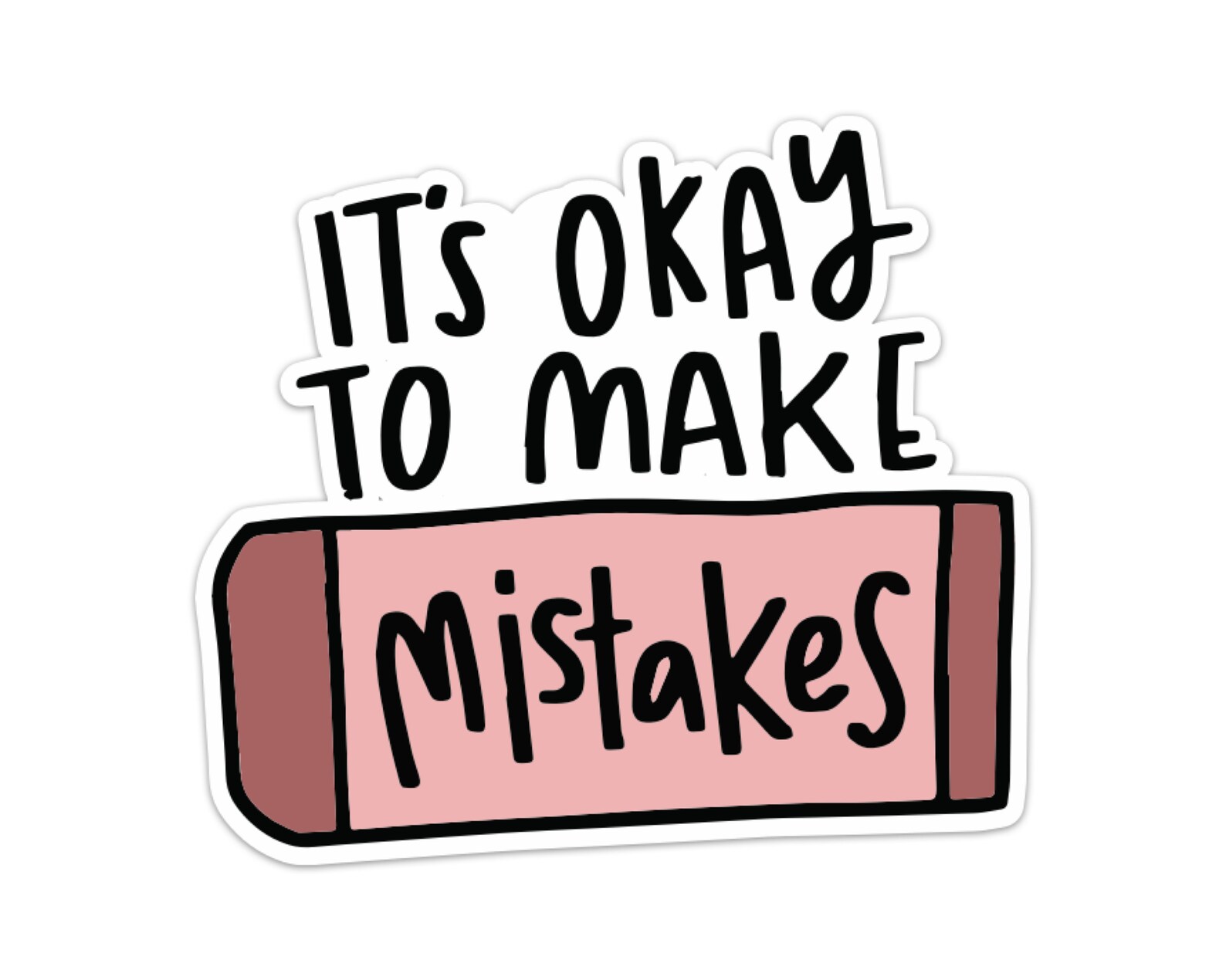 Mistakes Eraser DieCut Sticker Etsy