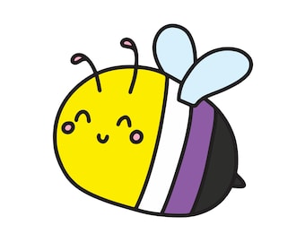 Nonbinary Bee Sticker