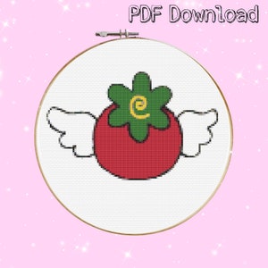 Happy Berry Logo Cross Stitch Pattern Embroidery PDF Download Printable Ai Yazawa Paradise Kiss Gokinjo Monogatari