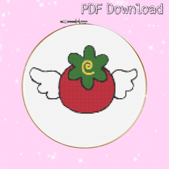 ハッピーベリーロゴクロスステッチパターン刺繍PDFダウンロード印刷