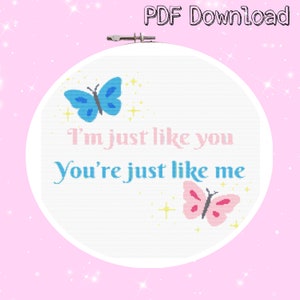 Barbie Princess and the Pauper I’m Just Like You Cross Stitch Pattern PDF Printable Download Embrodiery Barbie Movie