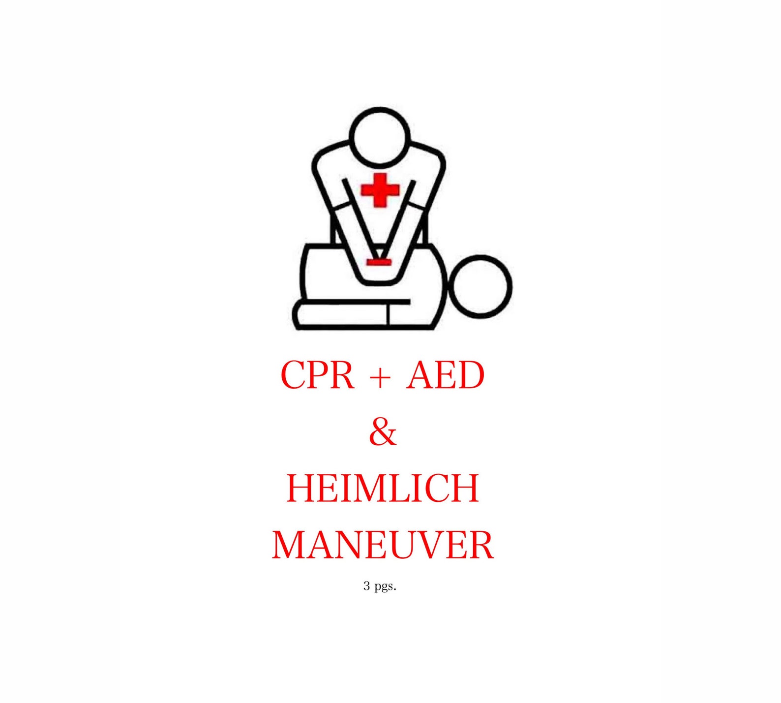 CPR and AED Heimlich Maneuver First-aid Nursing Notes - Etsy