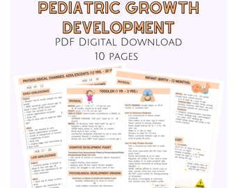 Pediatric Development Milestones, Pediatric Notes, Infant - Adolescent Pediatric Development, Nursing Notes, Nursing Study Guide, Clinical