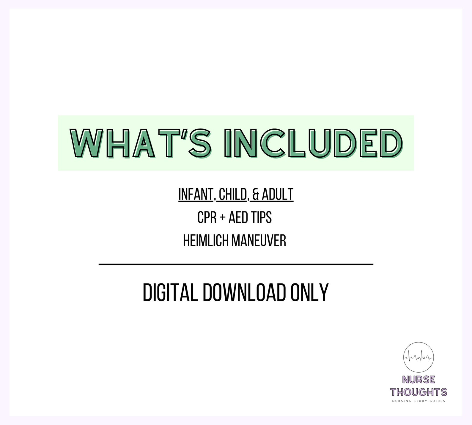 CPR and AED; Heimlich Maneuver; First-aid; Nursing Notes, Digital ...